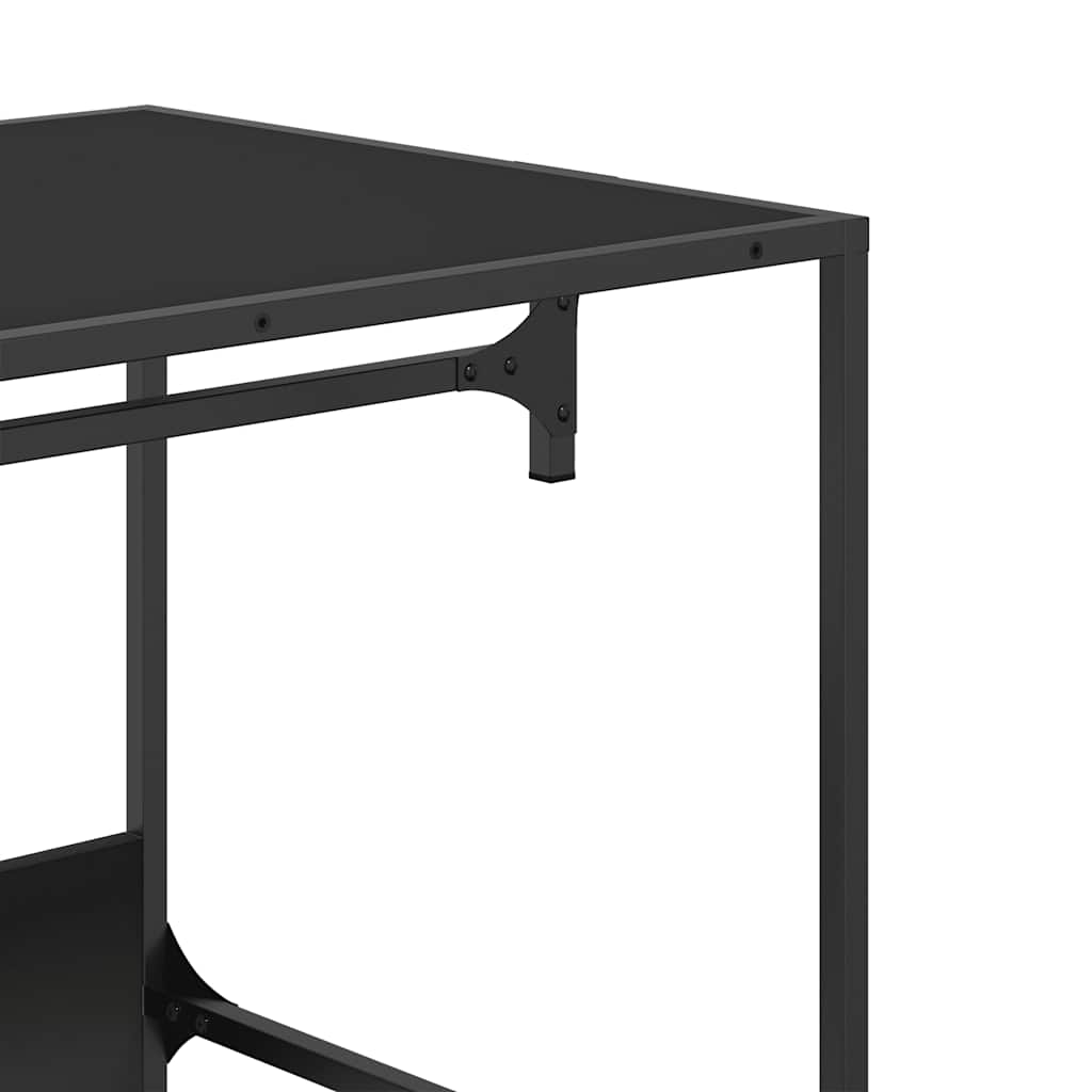 Clothes Rack Black 90x50x180 cm Wood Material