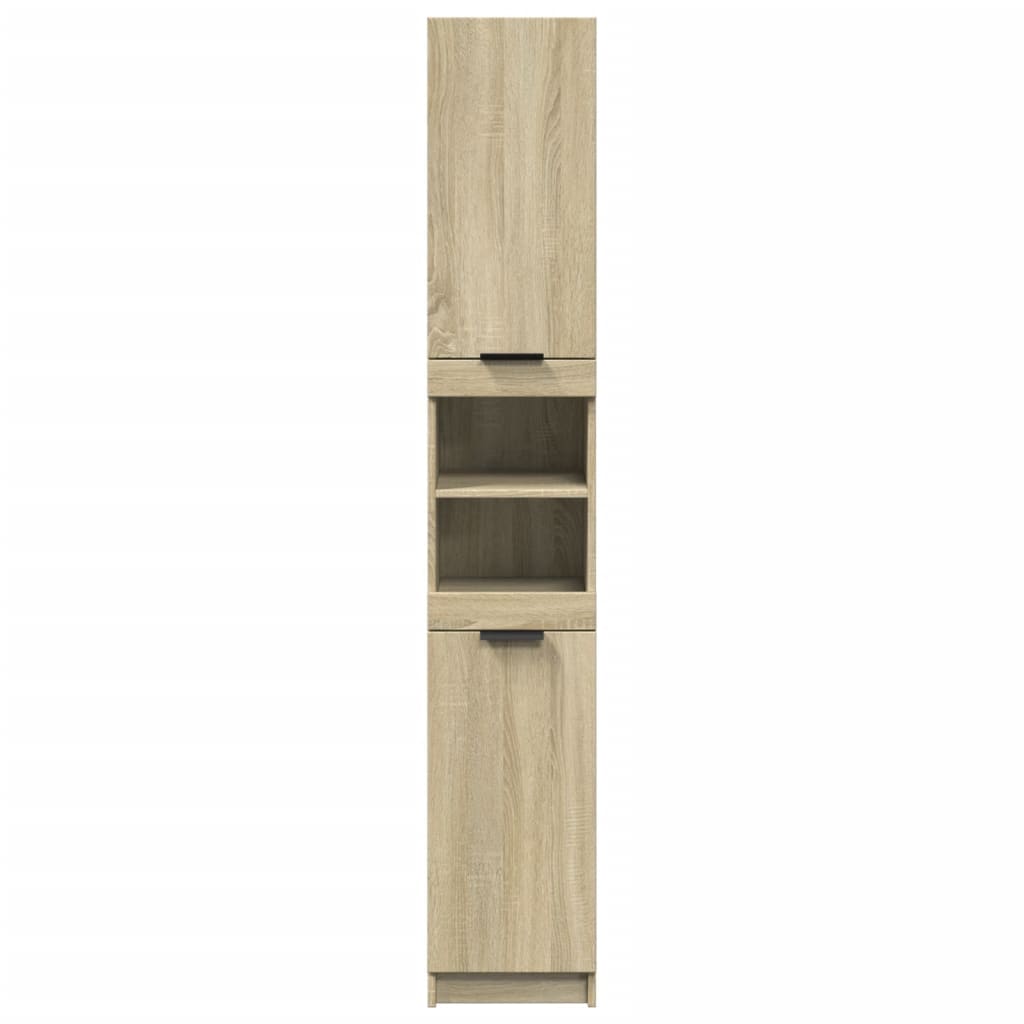 Bathroom Cabinet Sonoma Oak 32x34x188.5 cm Wood Material