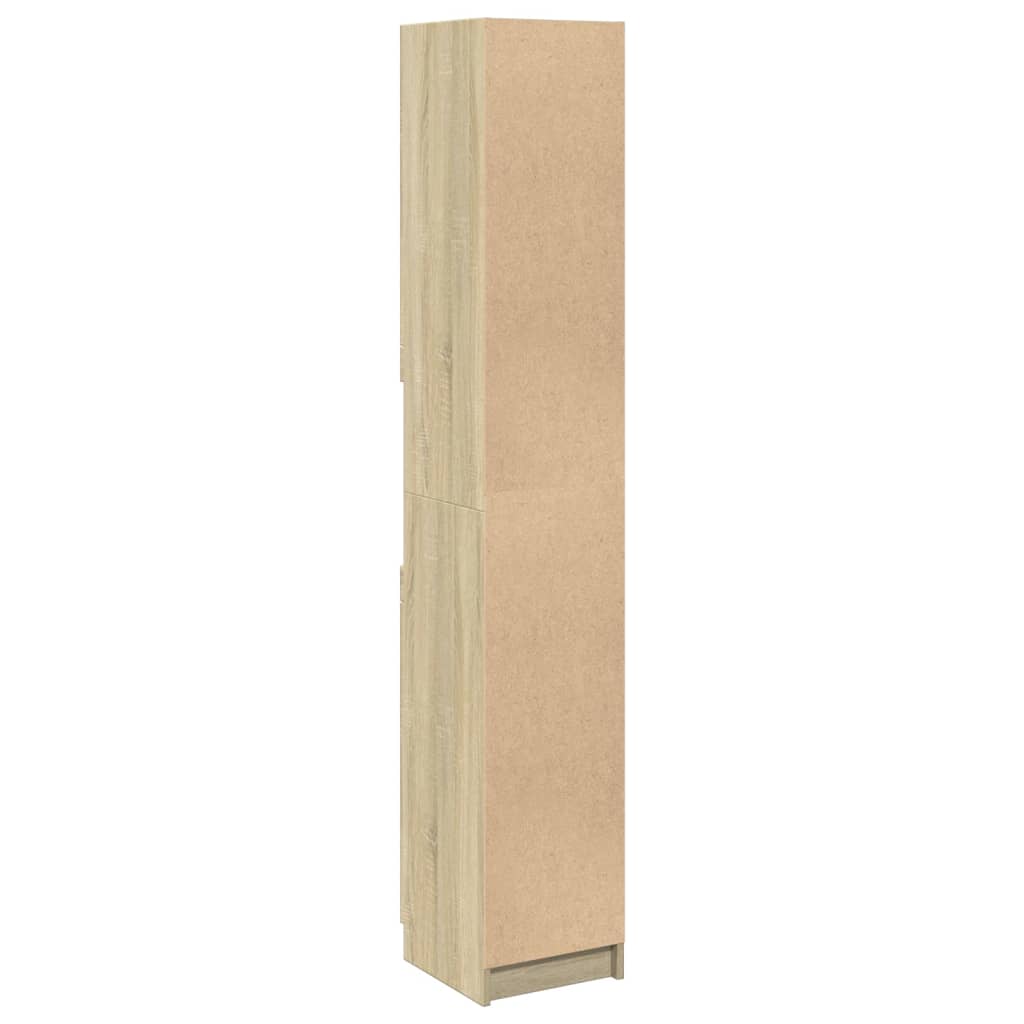 Bathroom Cabinet Sonoma Oak 32x34x188.5 cm Wood Material