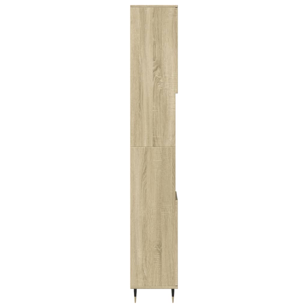 Bathroom Cabinet Sonoma Oak 30x30x190 cm Wood Material