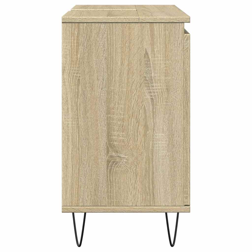 Bathroom Cabinet Sonoma Oak 58x33x60 cm Wood Material