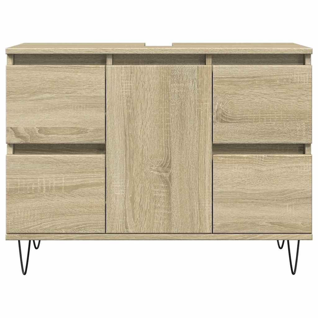 Bathroom Cabinet Sonoma Oak 80x33x60 cm Wood Material