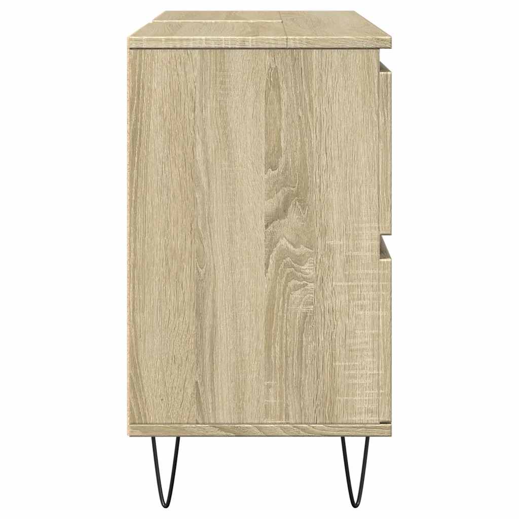 Bathroom Cabinet Sonoma Oak 80x33x60 cm Wood Material