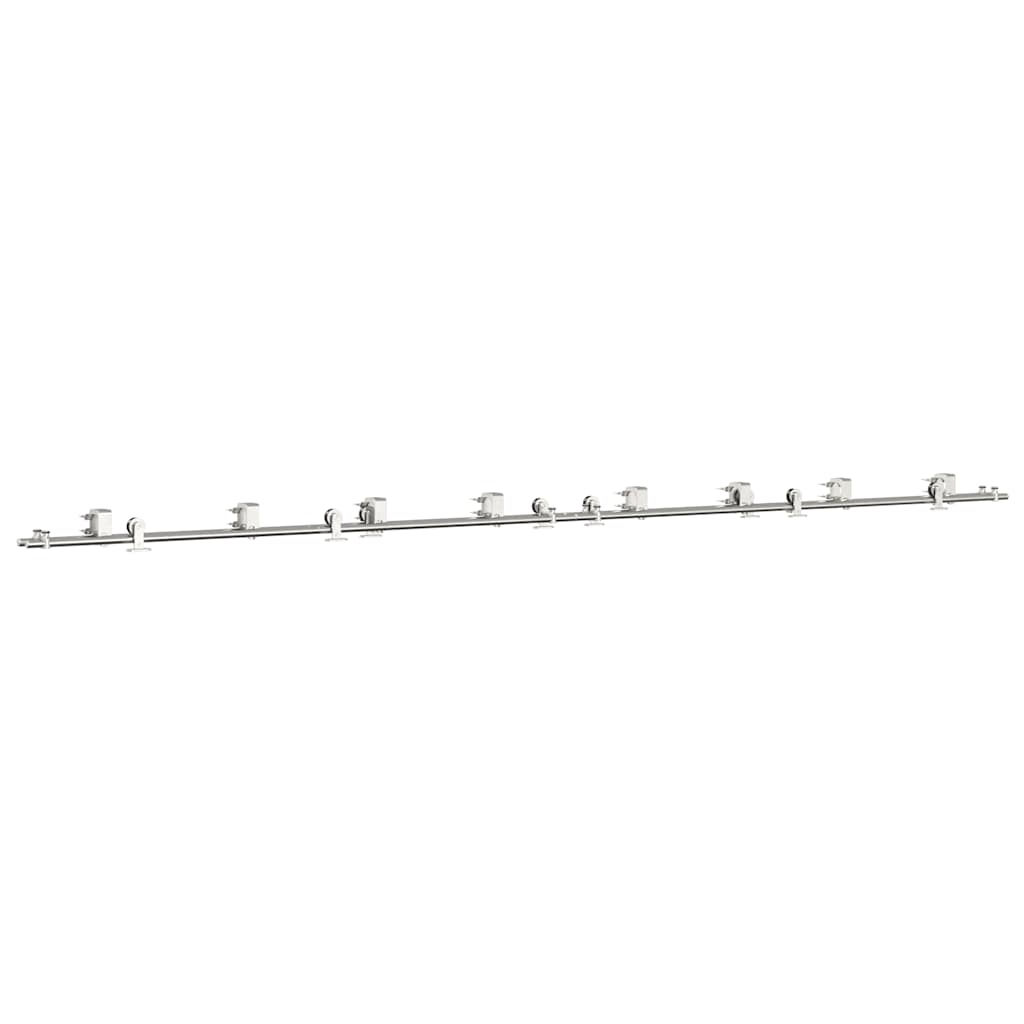 Schiebetür-Beschlagsatz 400 cm Edelstahl Silbern