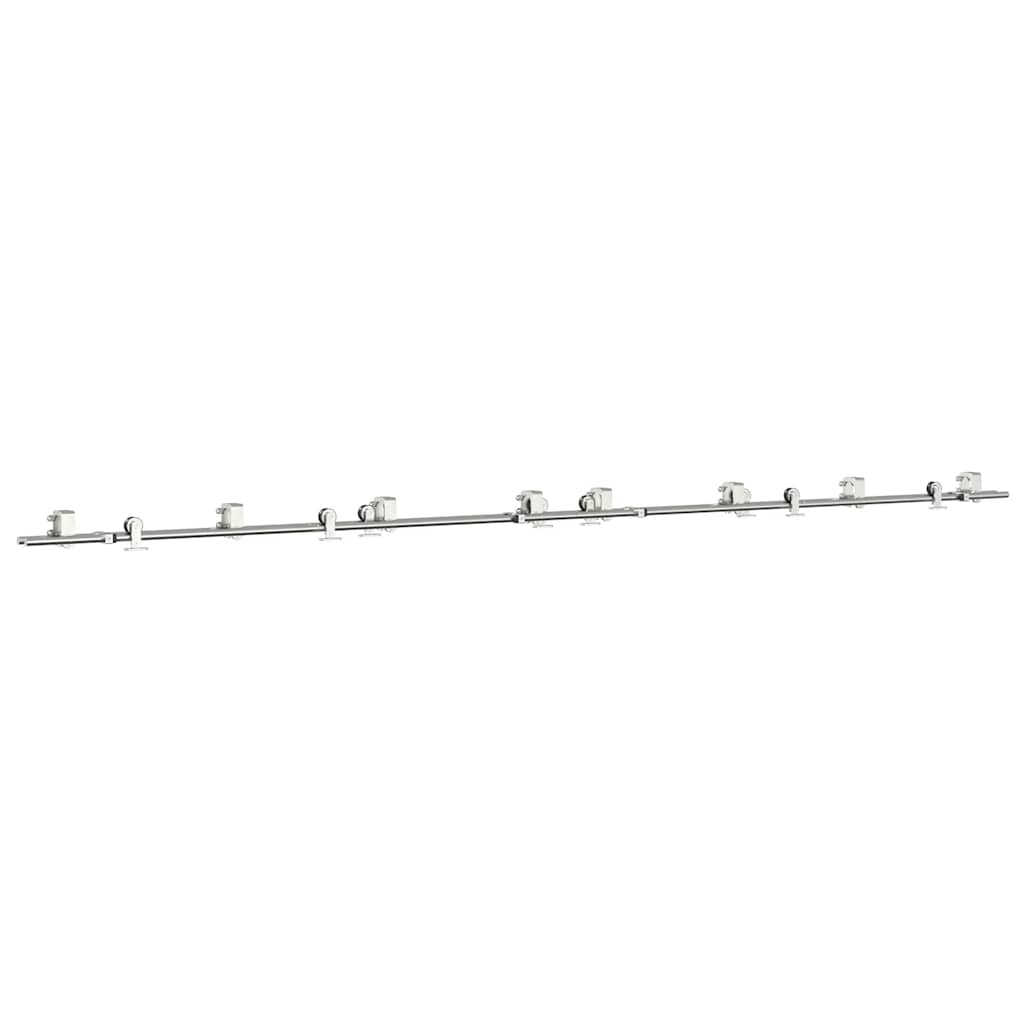 Schiebetür-Beschlagsatz 400 cm Edelstahl Silbern