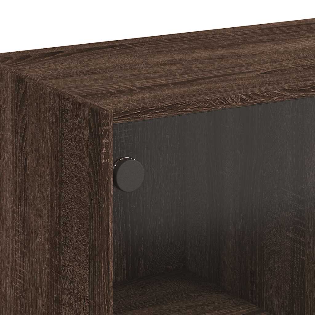 Sideboard brown oak look 102x37x75.5 cm wood material