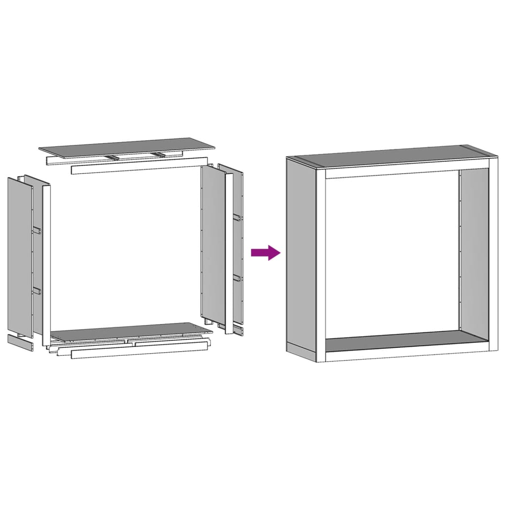 Firewood rack 100x40x100 cm Galvanized steel
