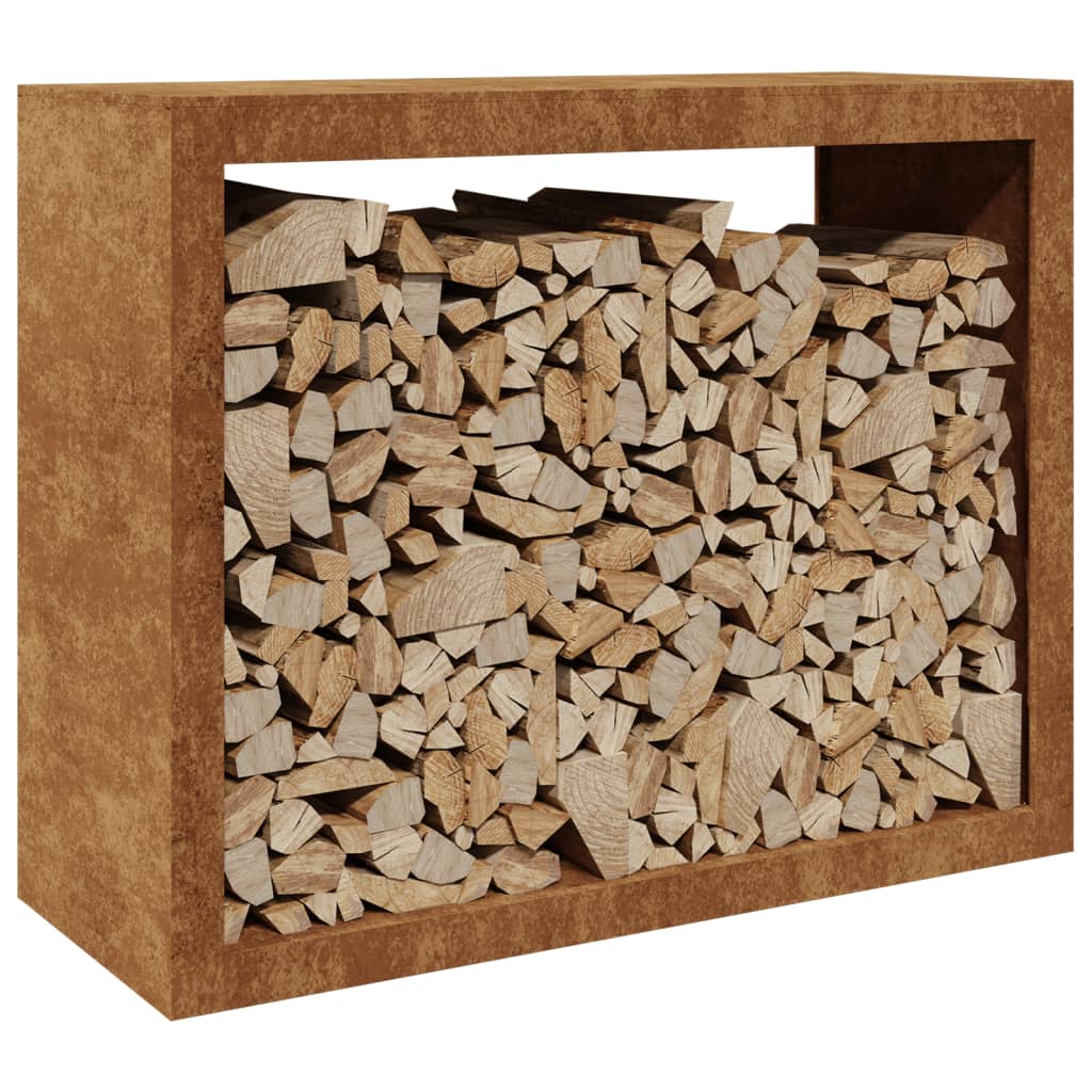 Brennholzregal 100x40x80 cm Wetterfester Stahl