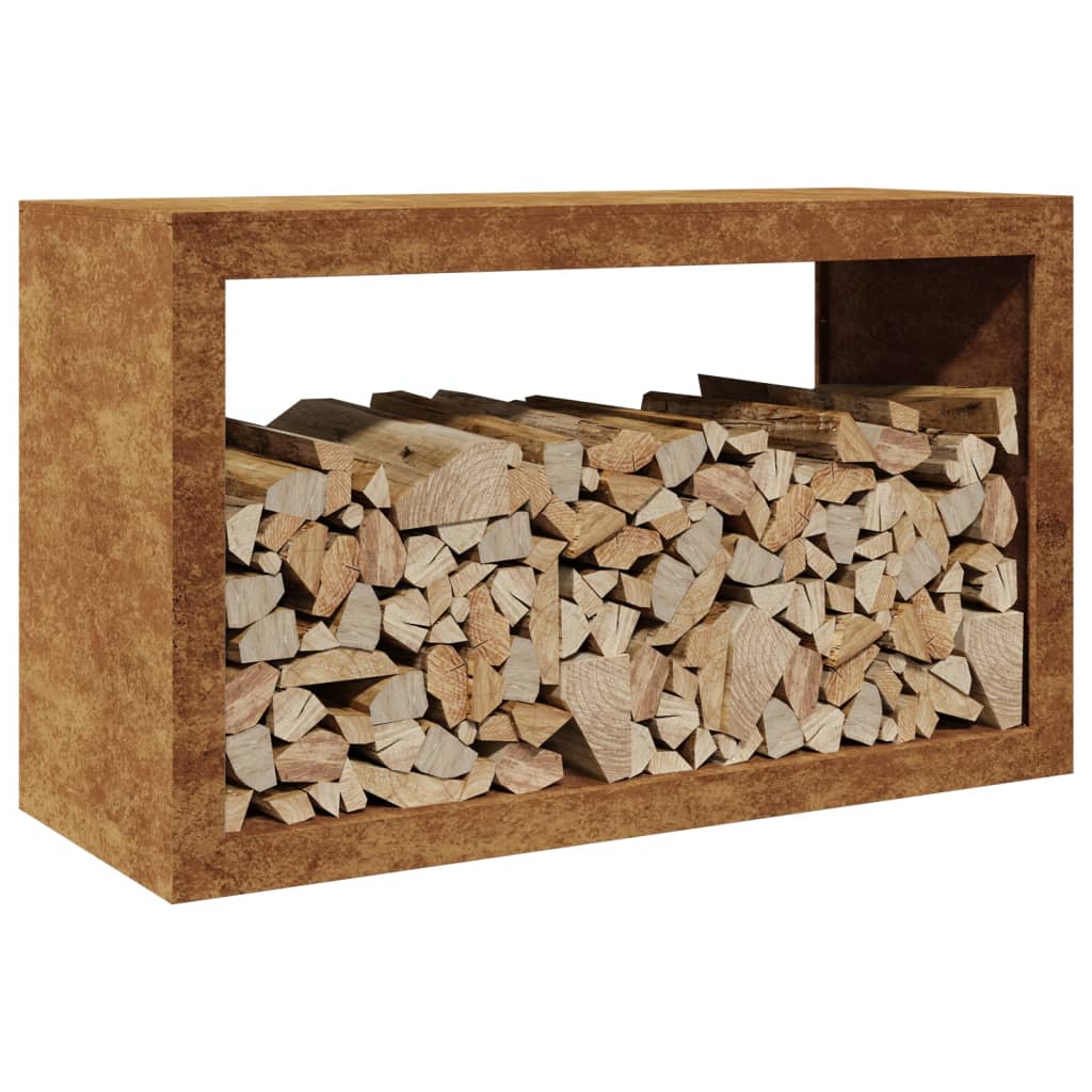 Brennholzregal 100x40x60 cm Wetterfester Stahl
