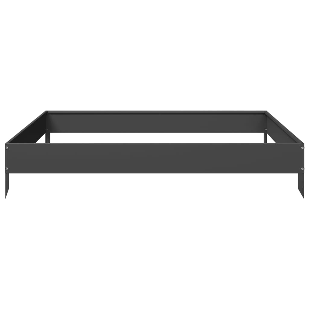 Raised Bed Black 100x100x18.5 cm Steel
