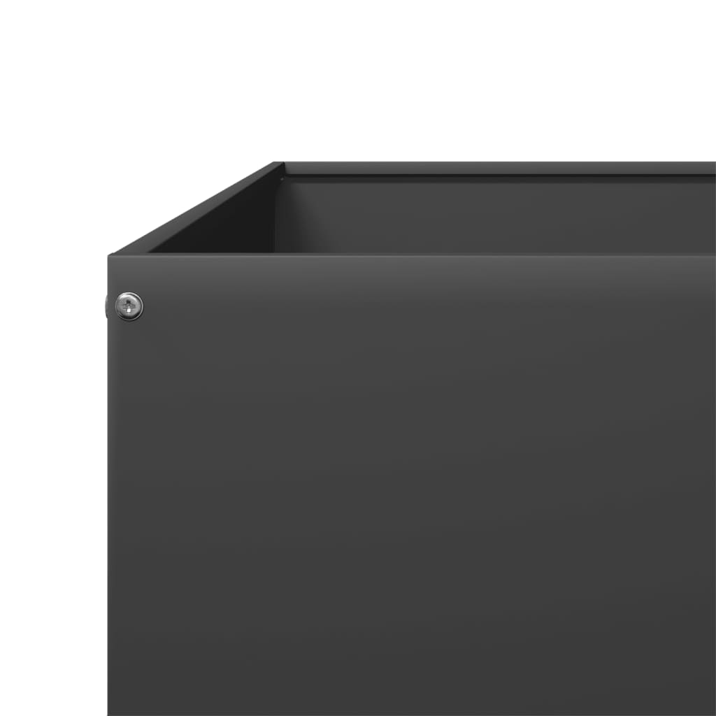 Raised Bed Black 100x100x18.5 cm Steel