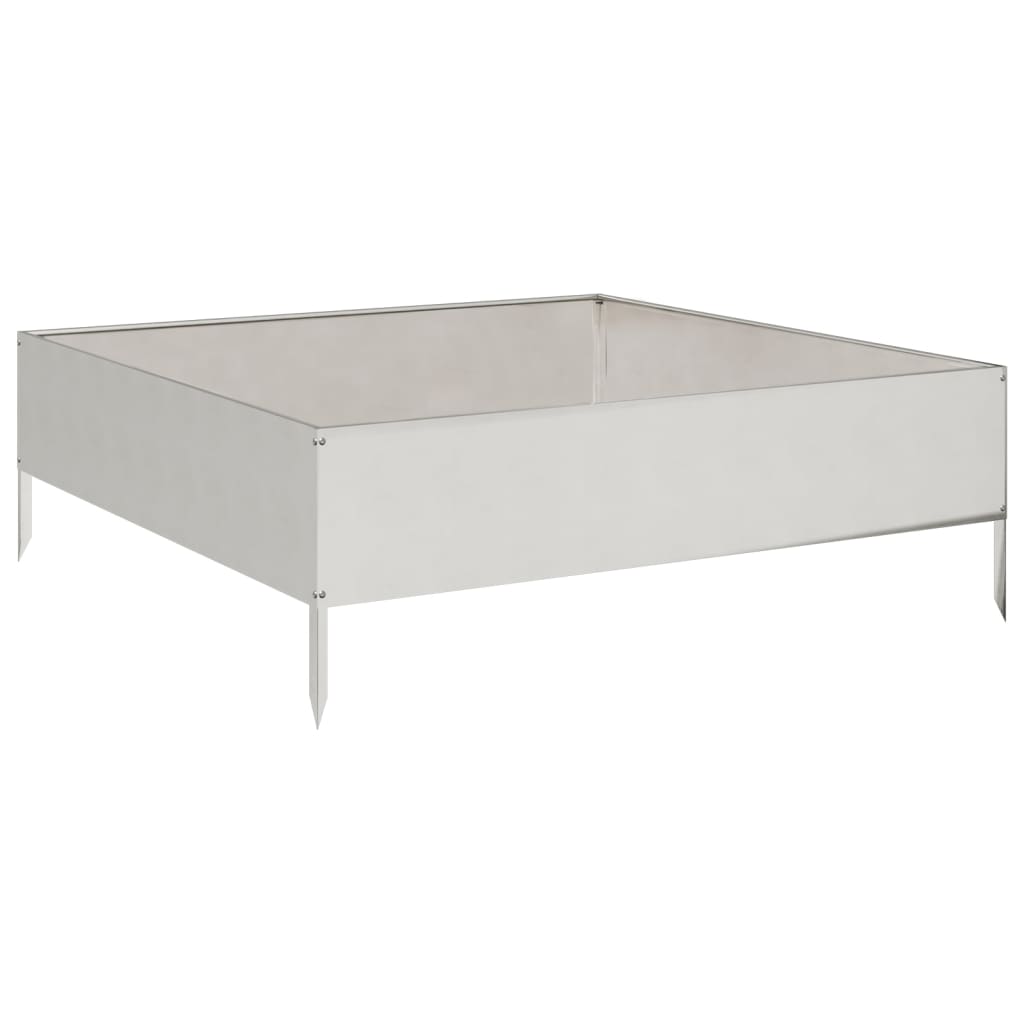 raised bed 100x100x33.5 cm stainless steel