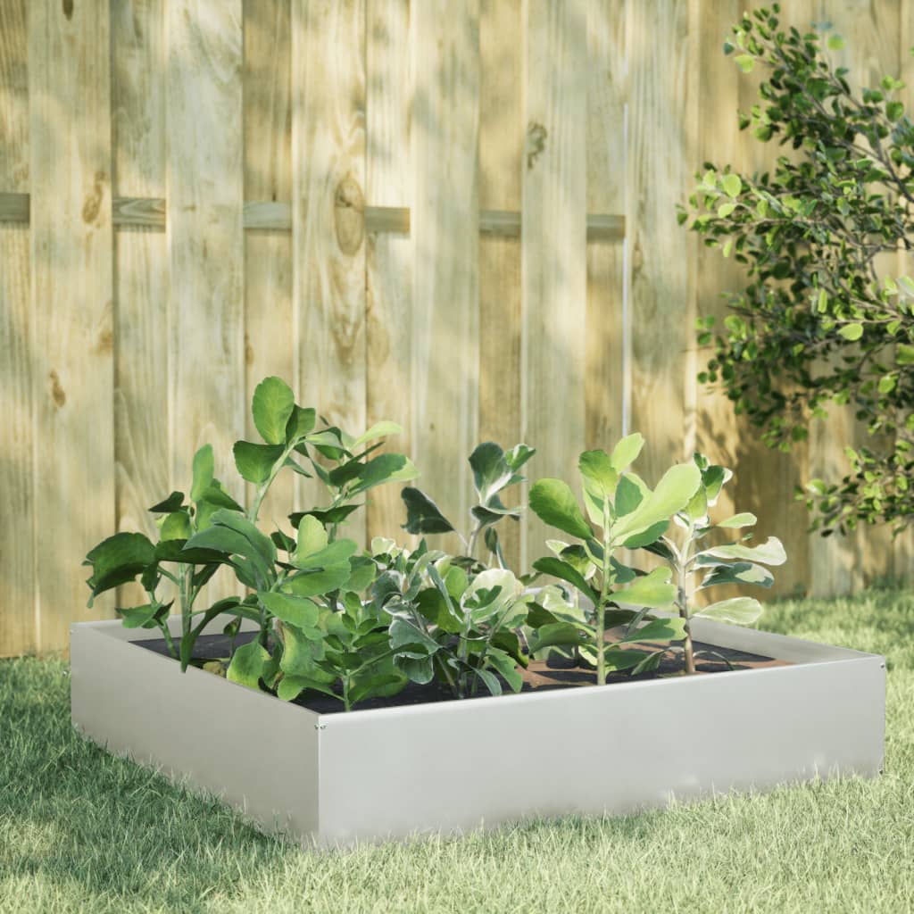 raised bed 100x100x33.5 cm stainless steel