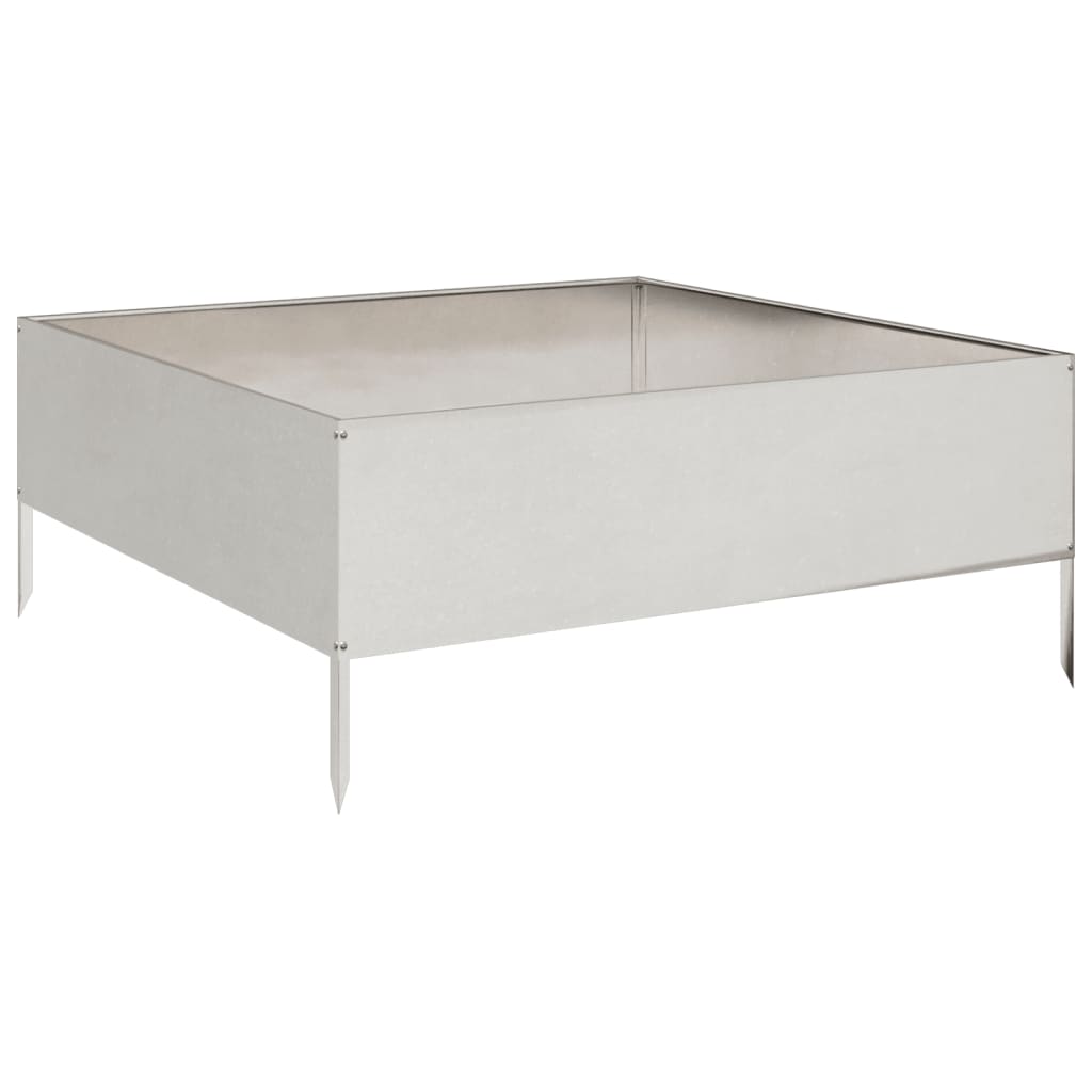 raised bed 100x100x25 cm stainless steel