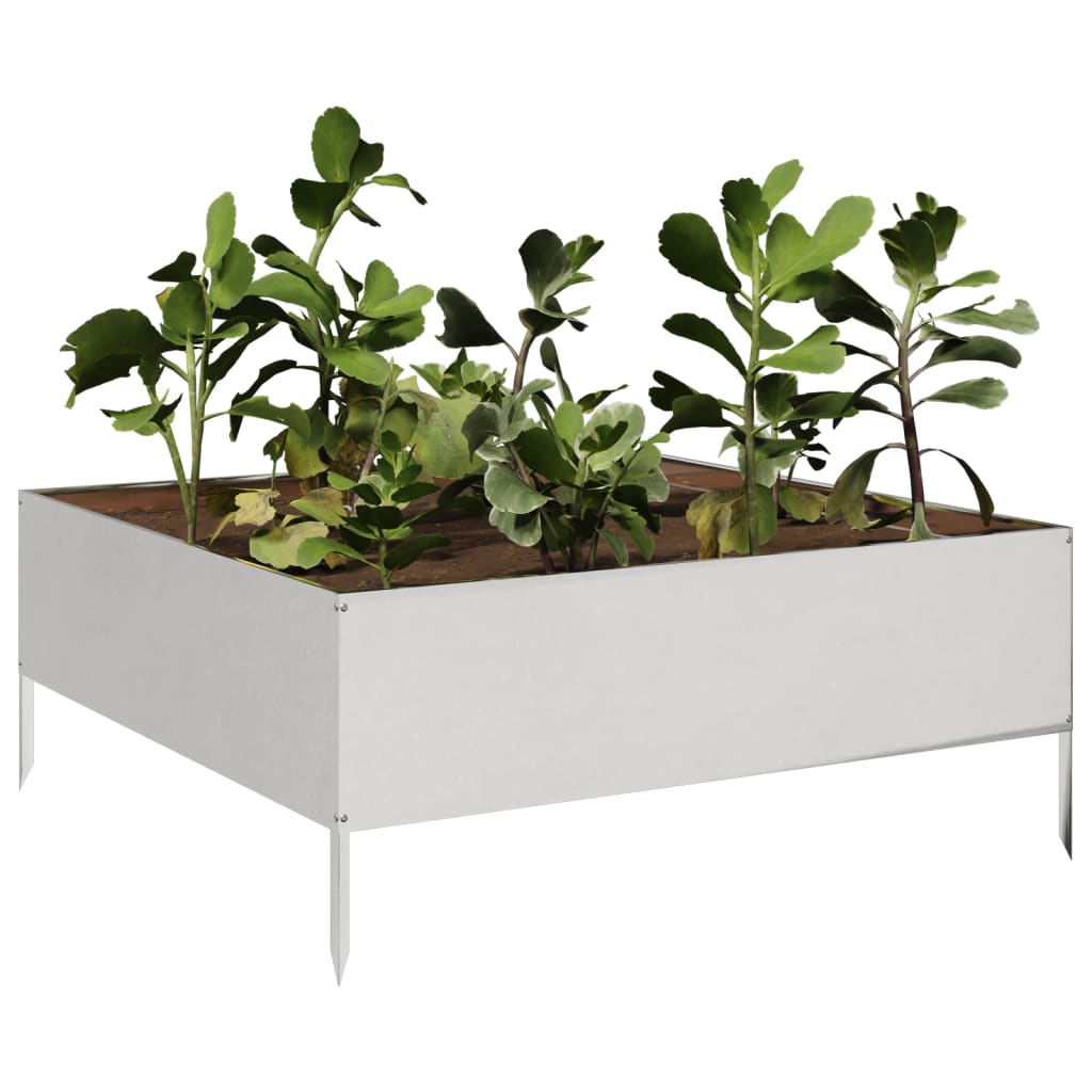 raised bed 100x100x25 cm stainless steel