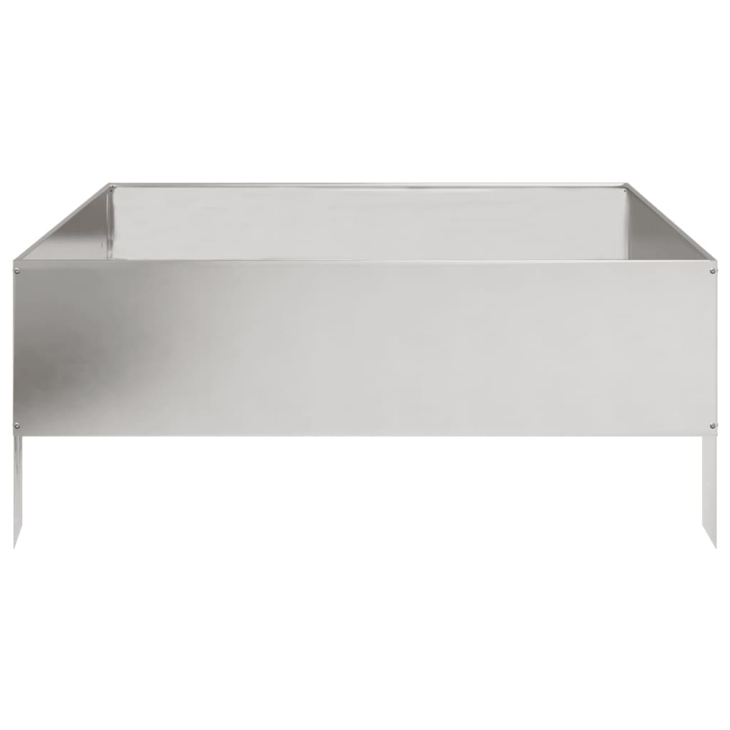 raised bed 100x100x25 cm stainless steel