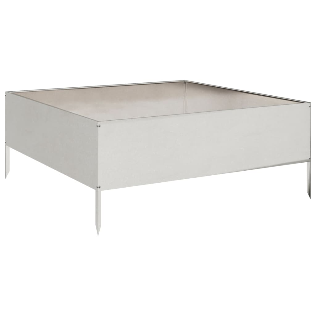 raised bed 100x100x25 cm stainless steel