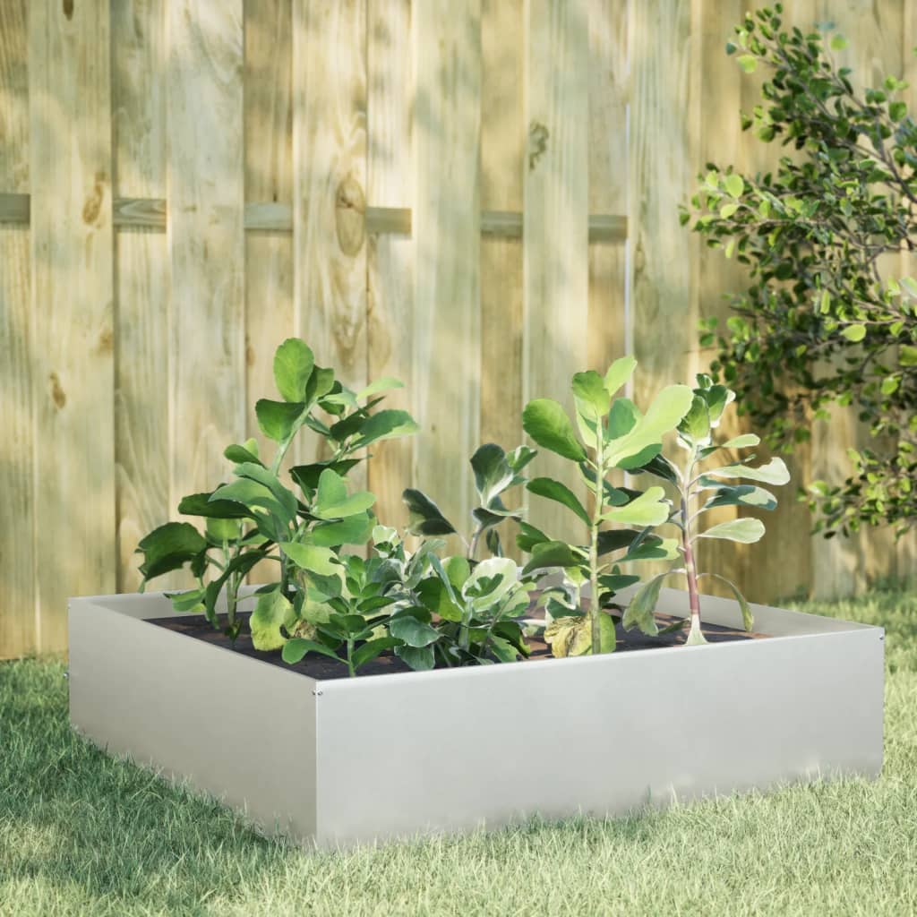 raised bed 100x100x25 cm stainless steel