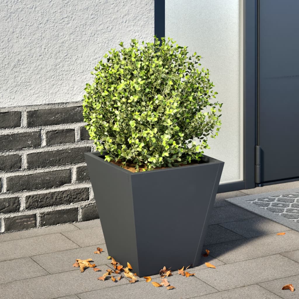 Plant Pot Anthracite 30x30x30 Steel