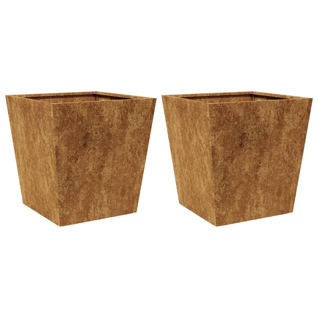 Plant pot 2 pcs. 40x40x40 cm Weatherproof steel