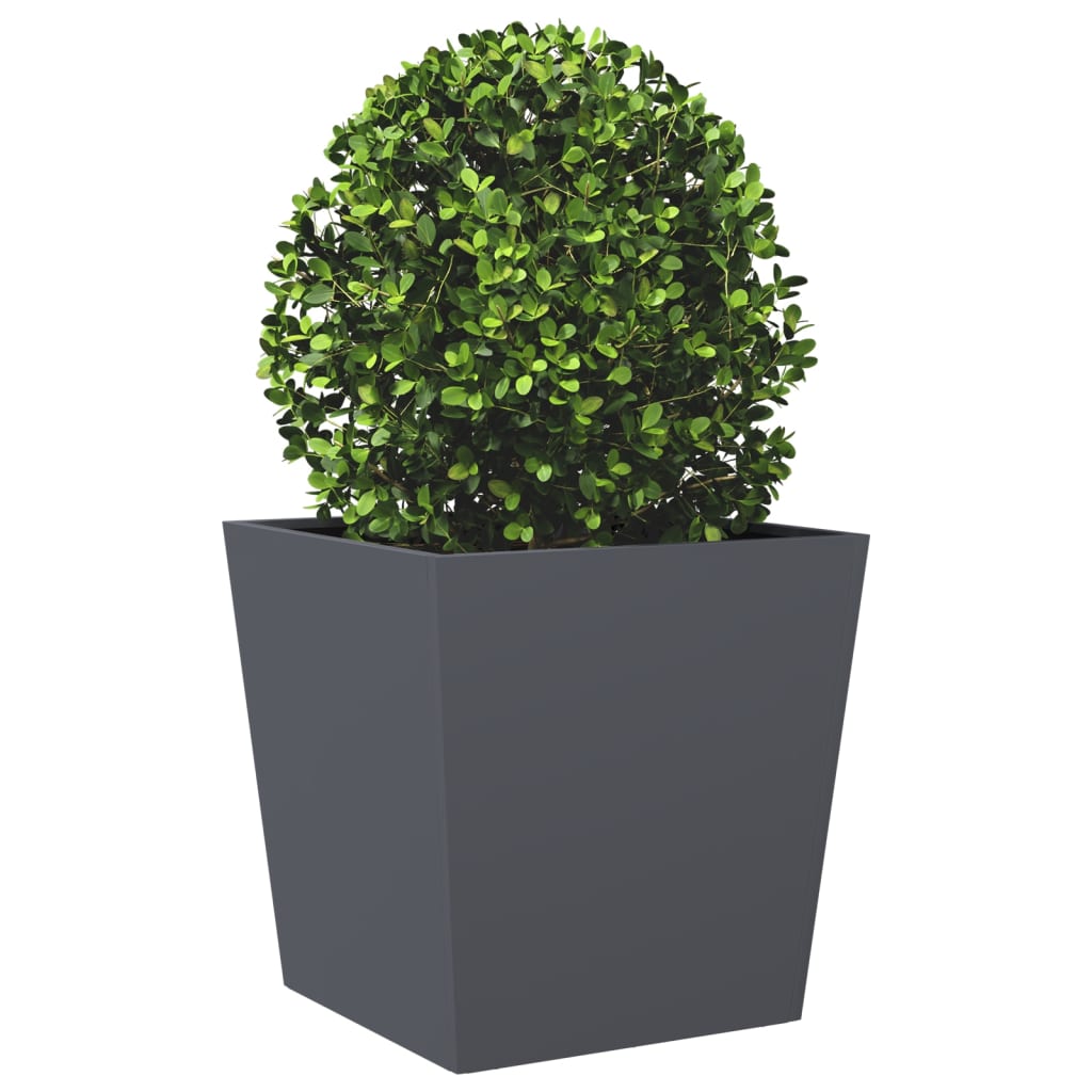 Plant pot 2 pcs. Anthracite 50x50x50 steel