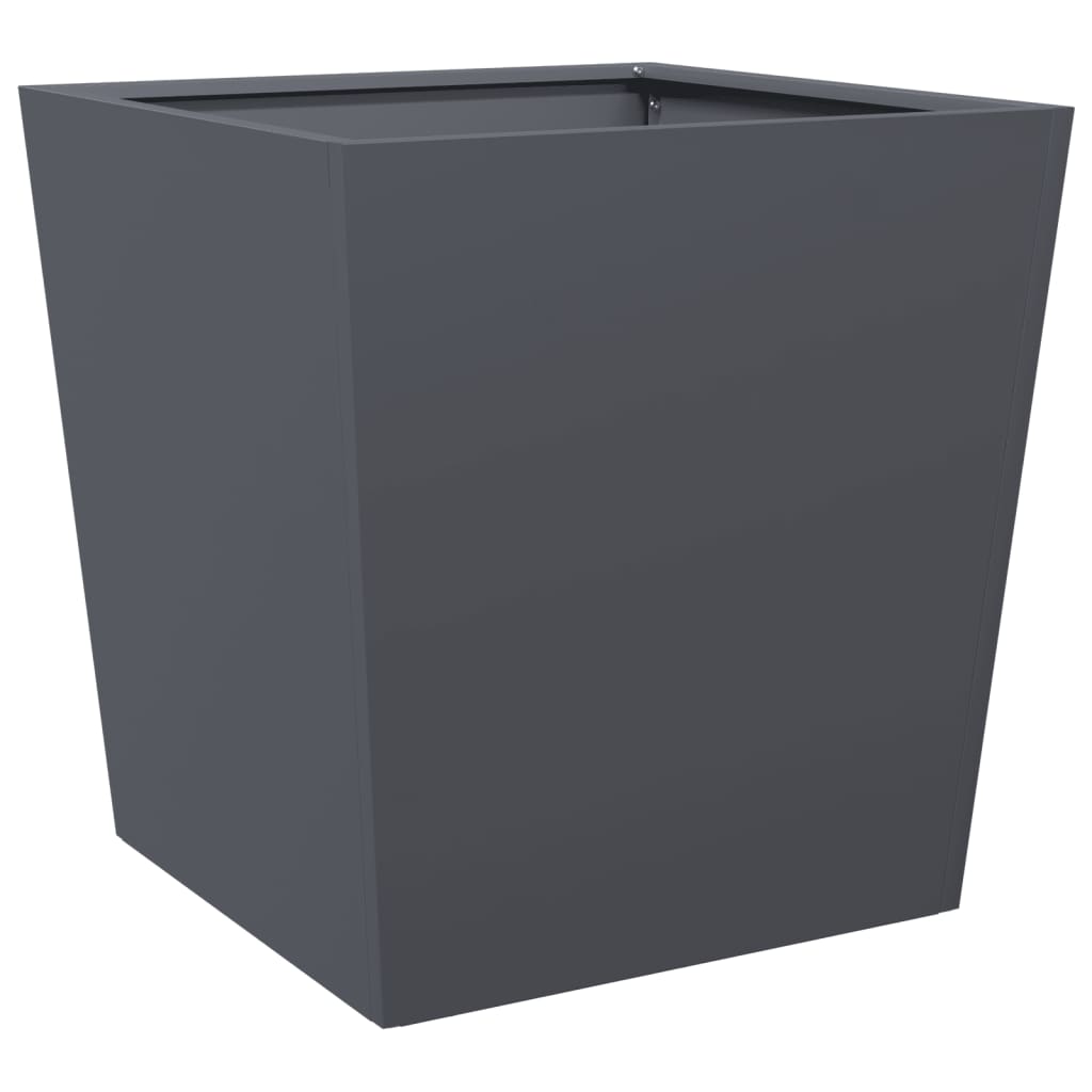 Plant pot 2 pcs. Anthracite 50x50x50 steel