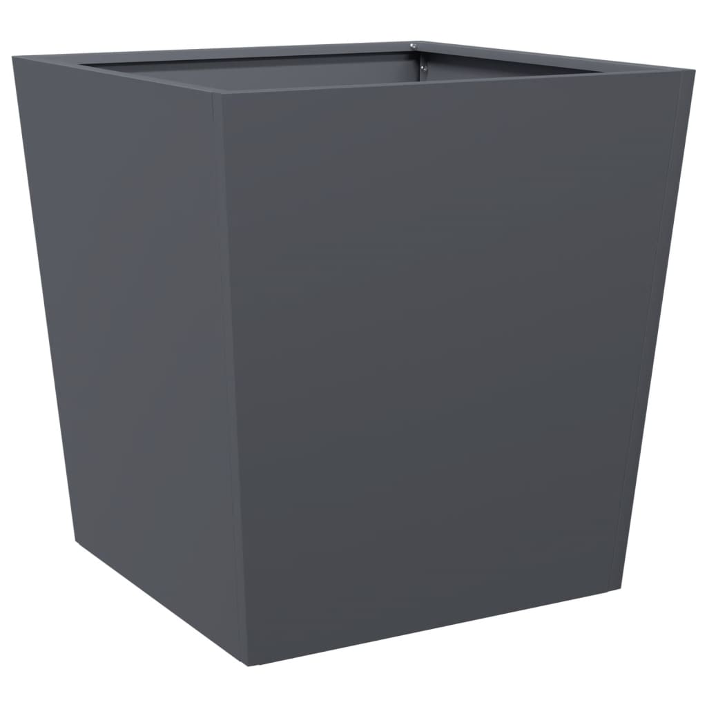 Plant pot 2 pcs. Anthracite 50x50x50 steel