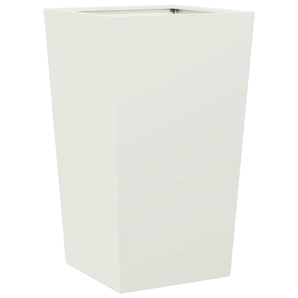 Plant Pot White 45x45x75 cm Steel