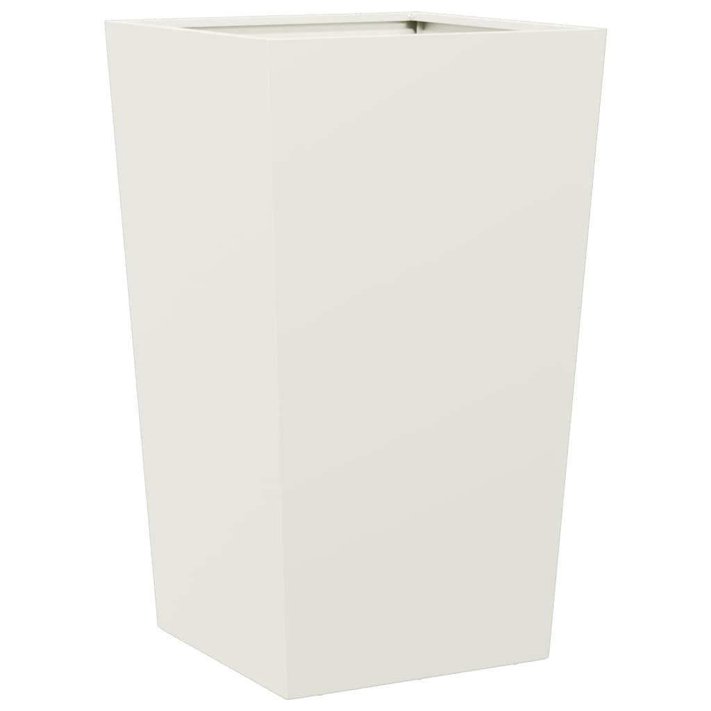 Plant Pot White 45x45x75 cm Steel