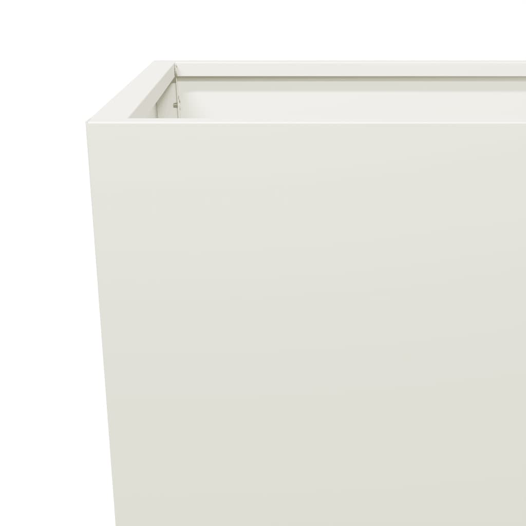 Plant Pot White 45x45x75 cm Steel
