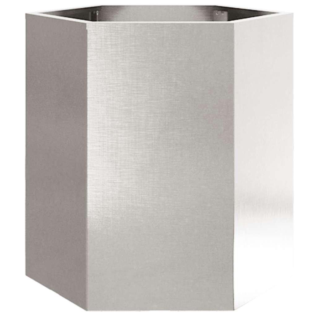 Garten-Pflanzgefäße 2 Stk.Sechseckig 46x40x45 cm Edelstahl
