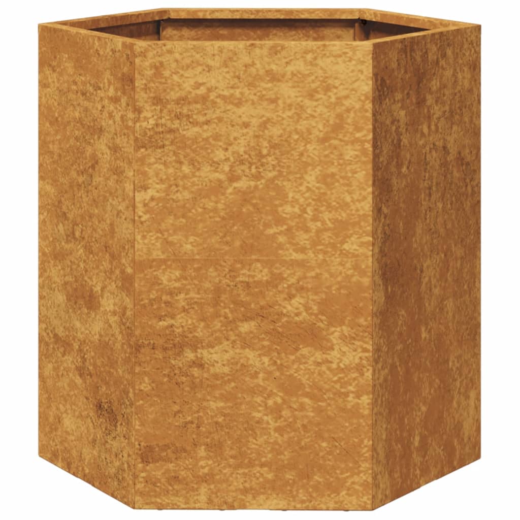 Plant pot 2 pcs. Hexagonal 46x40x45 cm Weatherproof steel