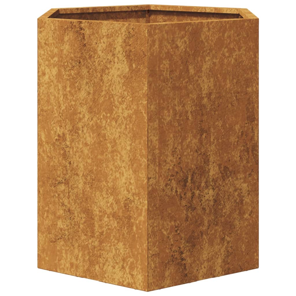 Plant pot 2 pcs. Hexagonal 46x40x45 cm Weatherproof steel