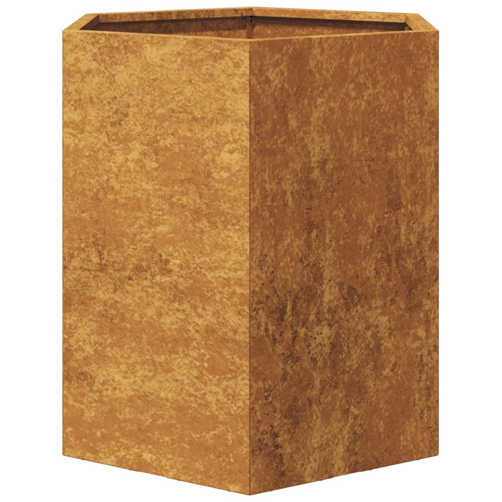 Plant pot 2 pcs. Hexagonal 46x40x45 cm Weatherproof steel