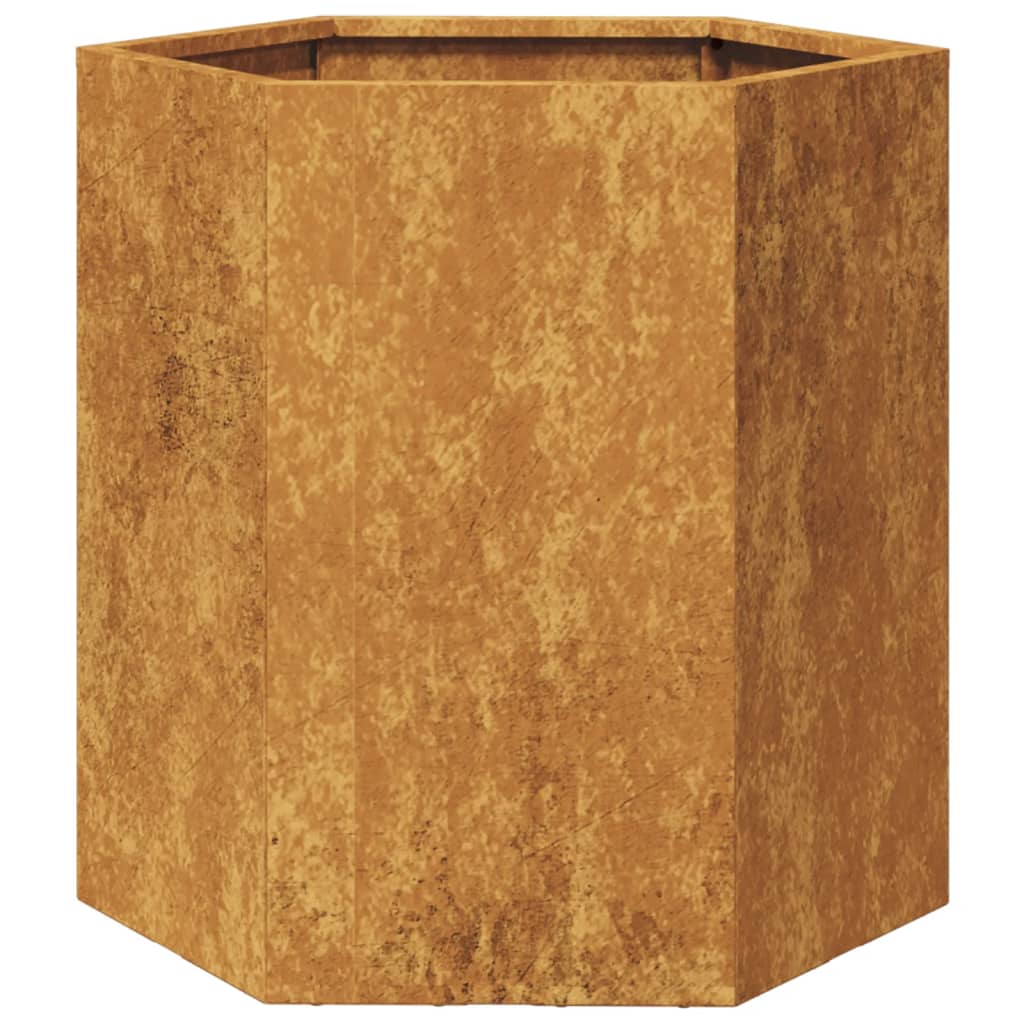 Plant pot 2 pcs. Hexagonal 46x40x45 cm Weatherproof steel