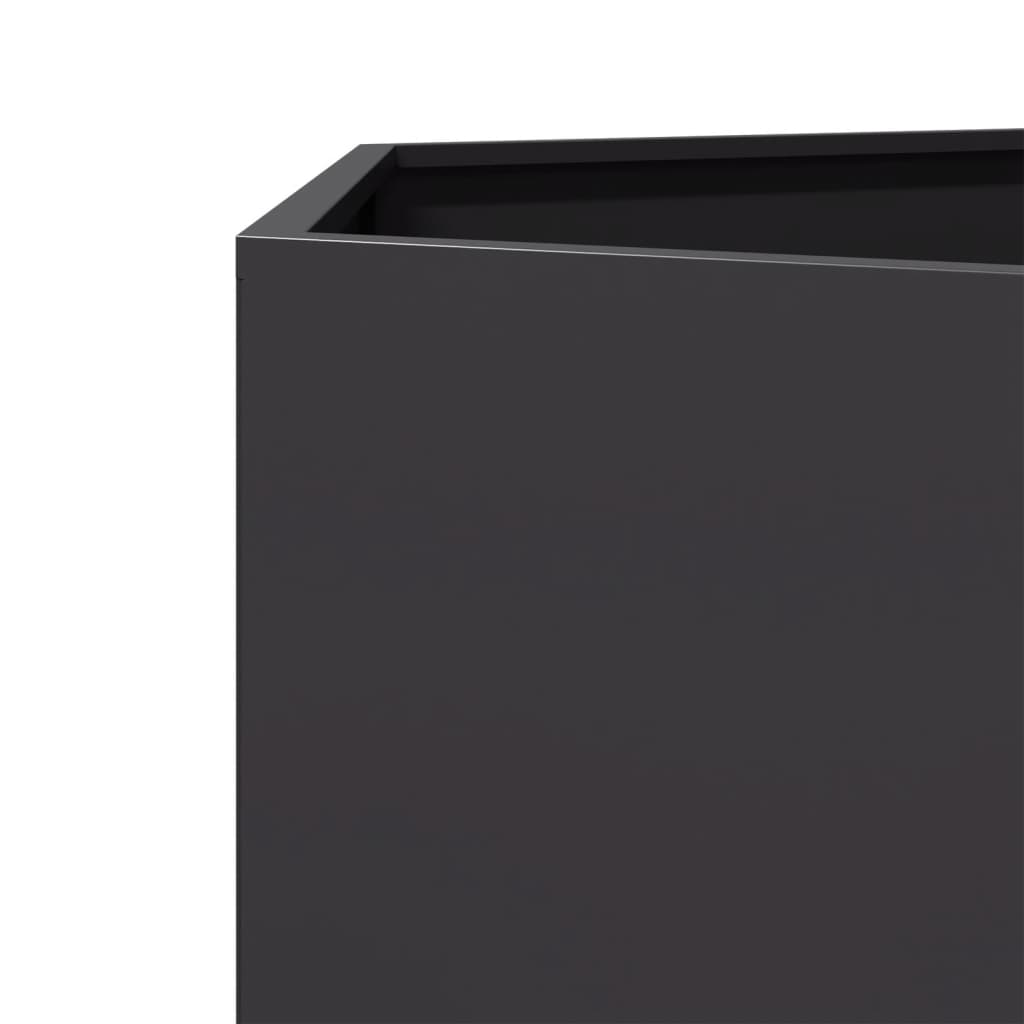 Plant Pot Black Hexagonal 138x120x45 Steel