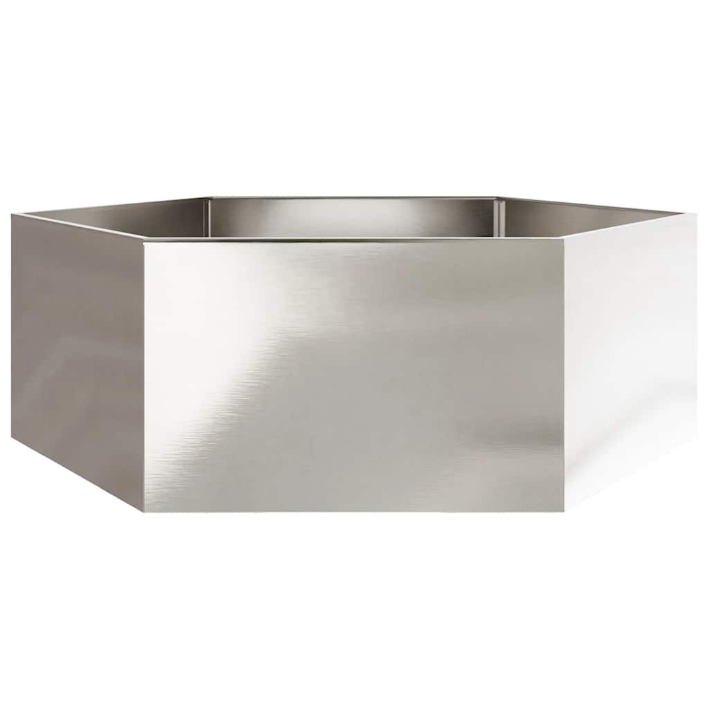 Pflanzkübel Sechseckig 138x120x45 Edelstahl