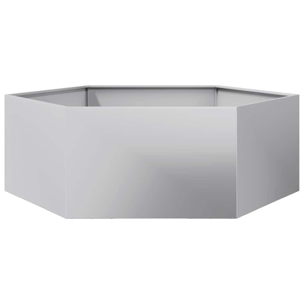 Pflanzkübel Sechseckig 138x120x45 Verzinkter Stahl
