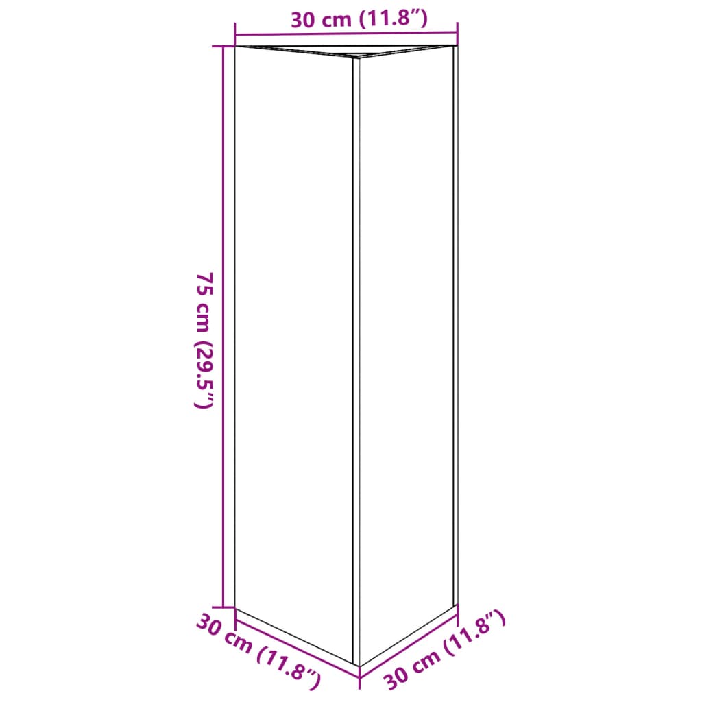 Plant Pot Olive Green Triangular 30x26x75 cm Steel