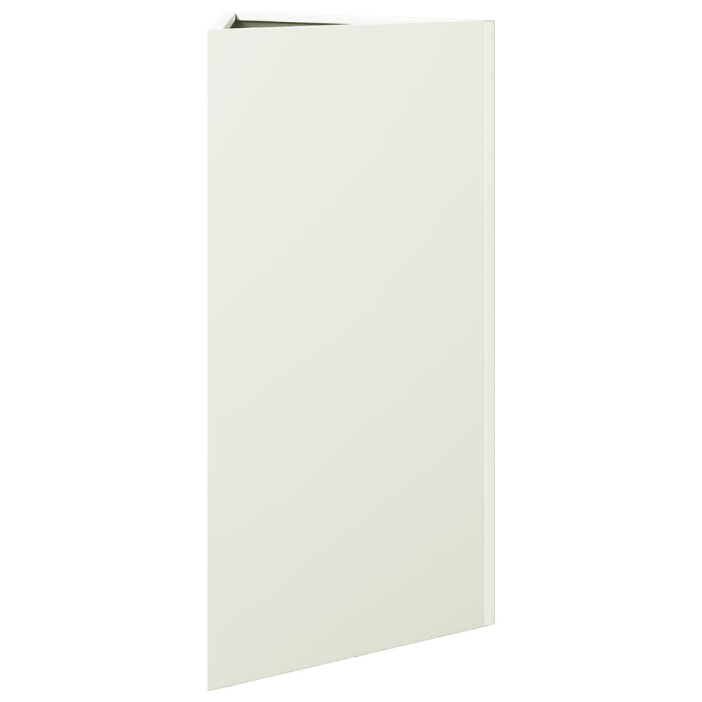 Plant Pot White Triangular 40x34.5x70 cm Steel