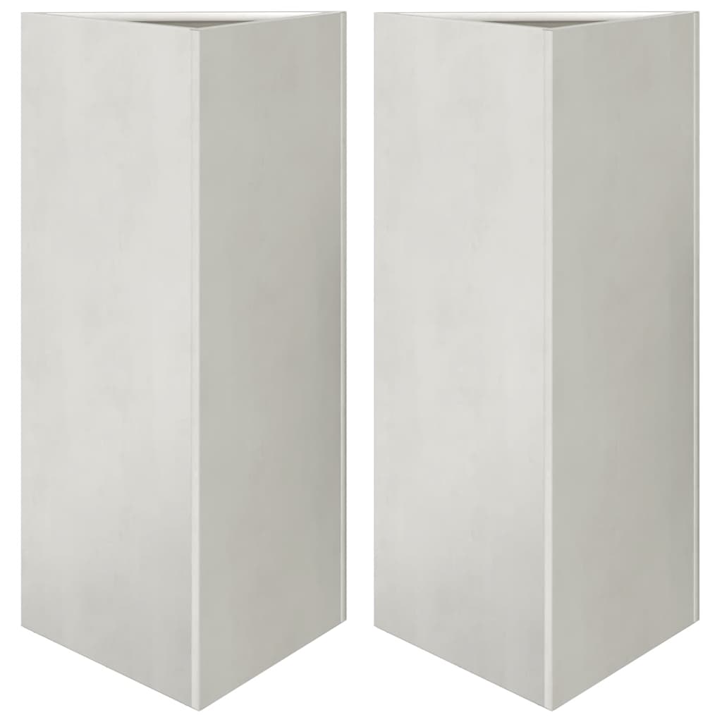 Pflanzkübel 2 Stk. Dreieckig 40x40x75 cm Edelstahl
