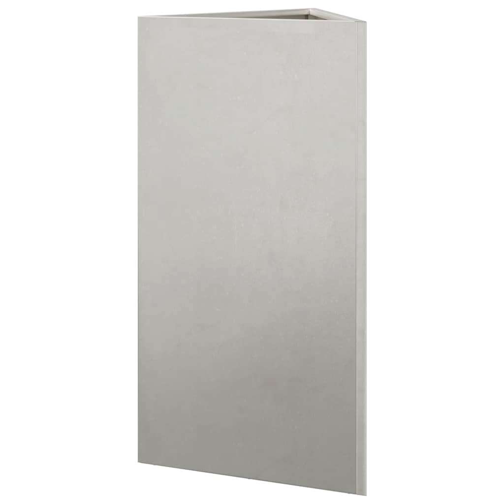 Pflanzkübel 2 Stk. Dreieckig 40x40x75 cm Edelstahl