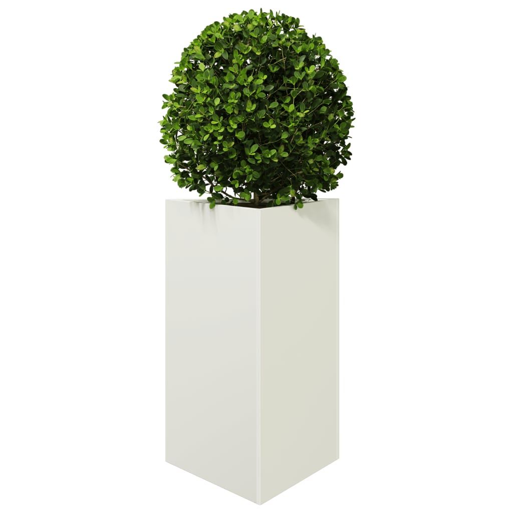 Plant Pot White Triangular 50x43x75 cm Steel