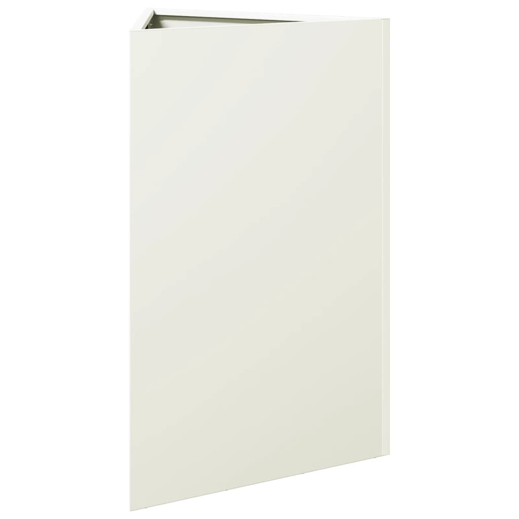 Plant Pot White Triangular 50x43x75 cm Steel