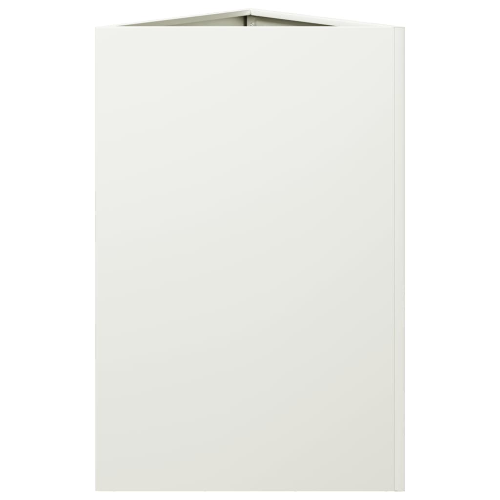 Plant Pot White Triangular 50x43x75 cm Steel
