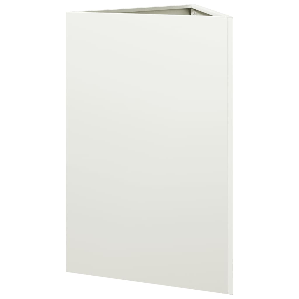 Plant Pot White Triangular 50x43x75 cm Steel