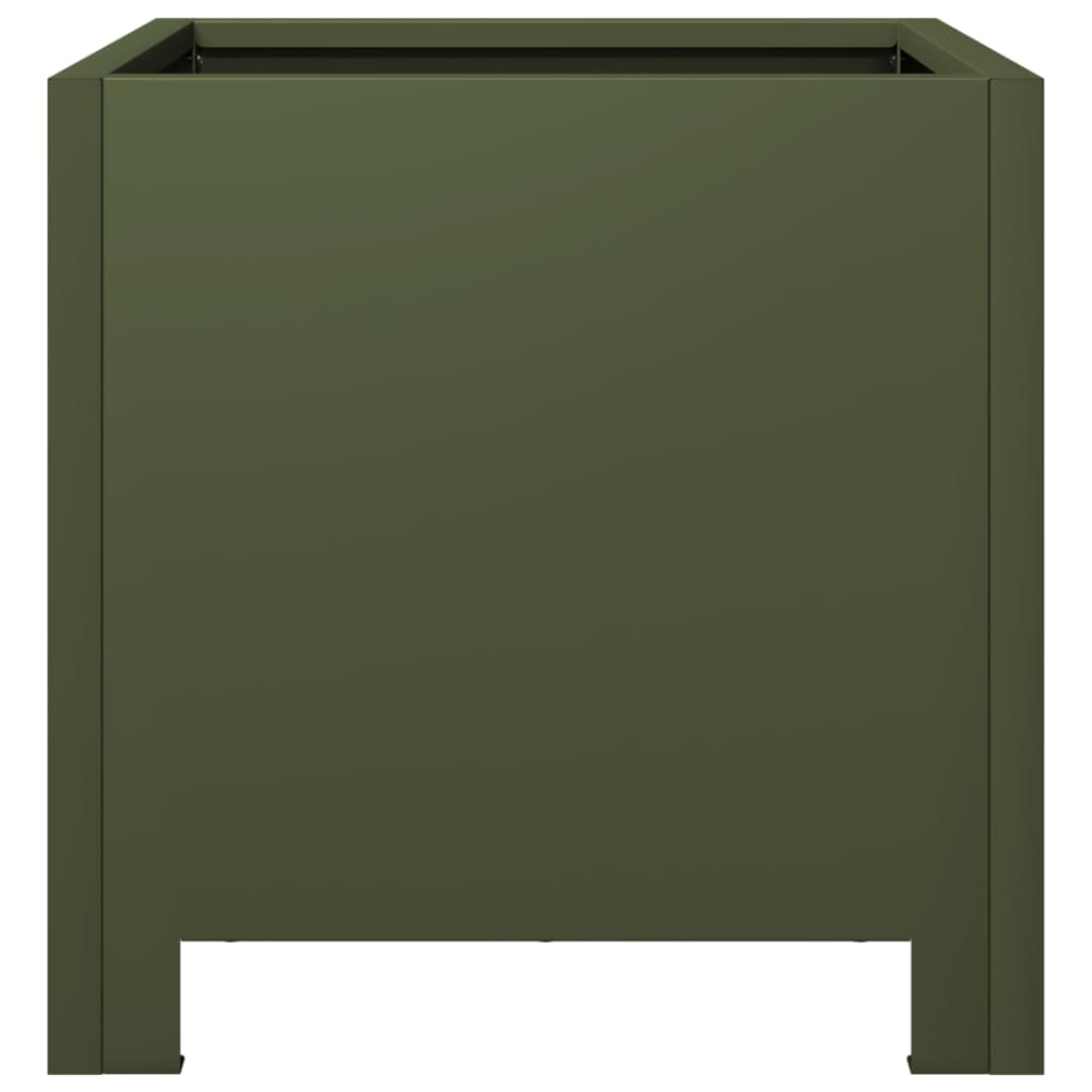 Plant Pot Olive Green 30x30x30 Steel