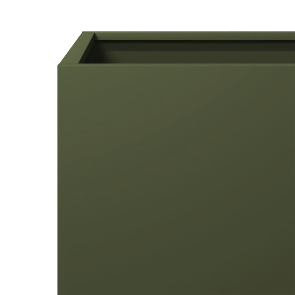 Plant Pot Olive Green 50x50x50 Steel
