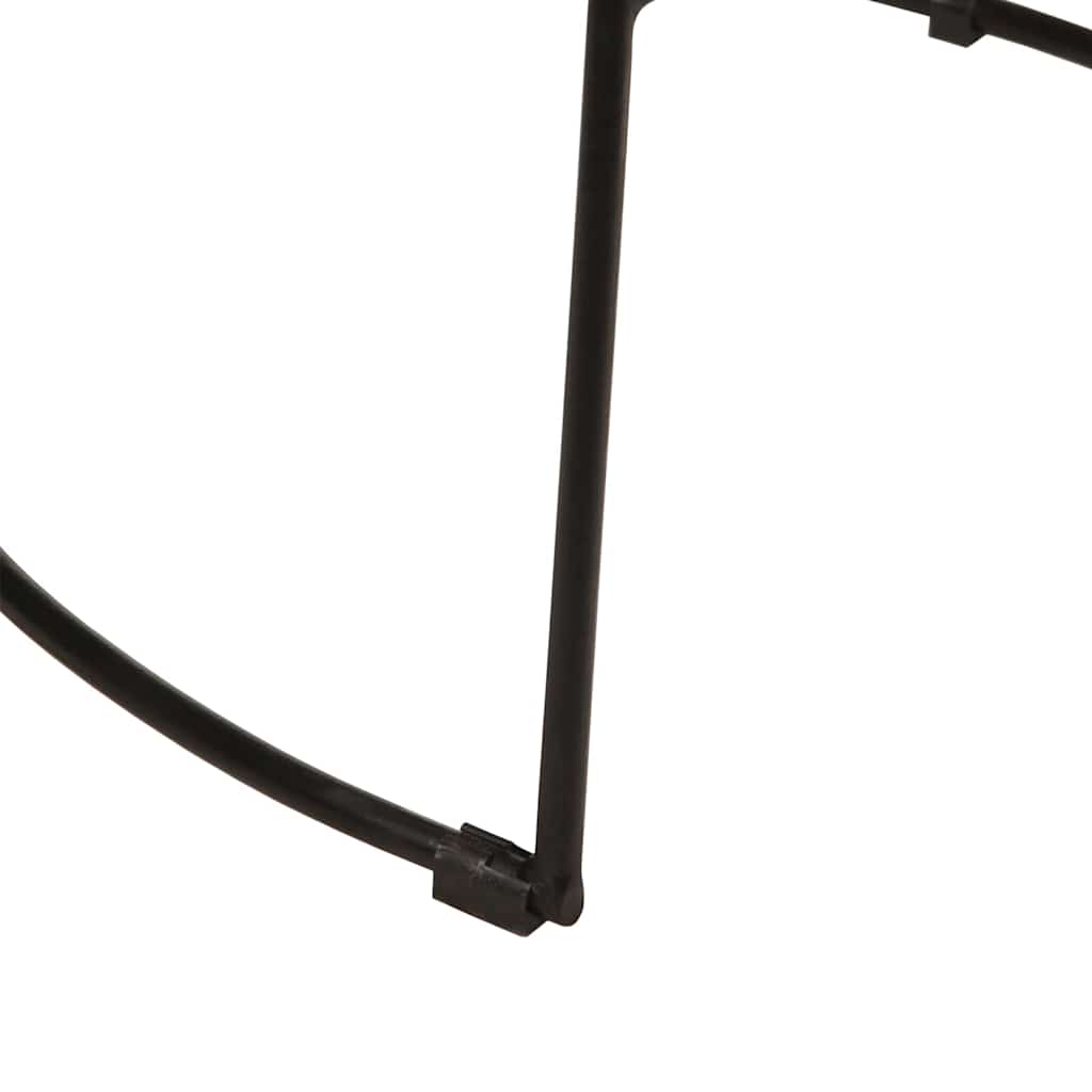 Barhocker 2 Stk. Schwarz 49x43x88 cm Mango Massivholz