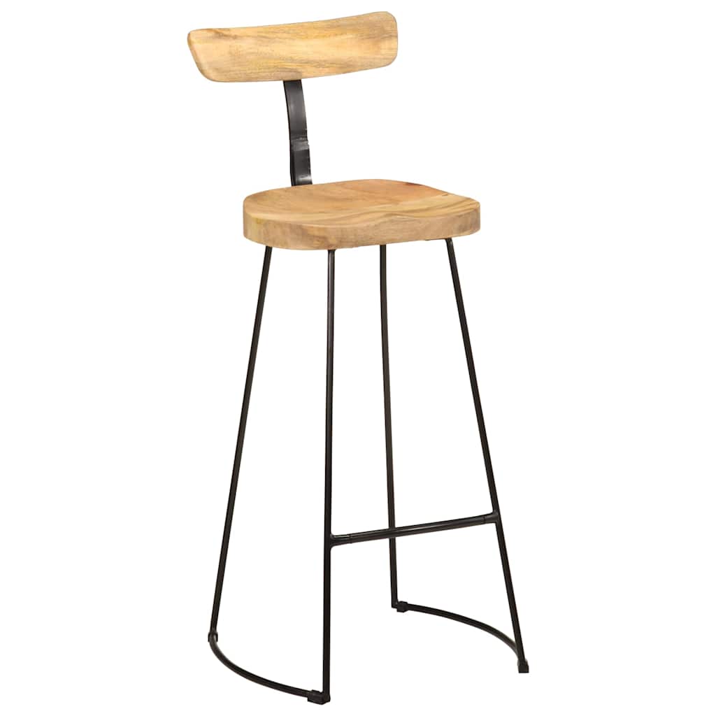 Barhocker 2 Stk. 49x43x103 cm Mango Massivholz